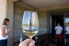 07-08 Enjoying Our First Wine Tasting Sauvignon Blanc Pulenta Estate Lujan de Cuyo Tour Near Mendoza.jpg